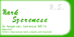mark szerencse business card